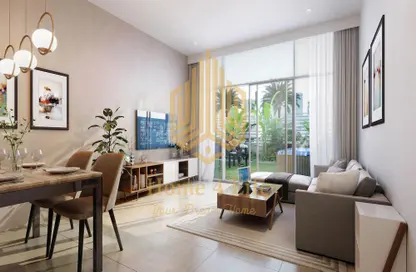 Living / Dining Room image for: Apartment - 1 Bedroom - 2 Bathrooms for sale in Radiant Viewz 2 - City Of Lights - Al Reem Island - Abu Dhabi, Image 1