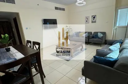 Apartment - 2 Bedrooms - 3 Bathrooms for rent in Orient Tower 1 - Orient Towers - Al Bustan - Ajman