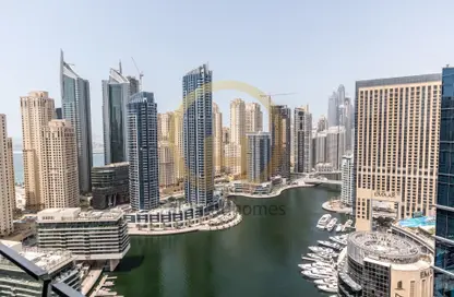 Water View image for: Apartment - 2 Bedrooms - 2 Bathrooms for rent in Silverene Tower A - Silverene - Dubai Marina - Dubai, Image 1