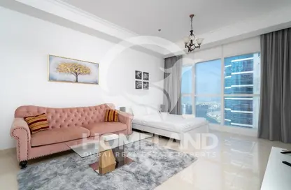 Living Room image for: Apartment - 1 Bathroom for rent in The Court Tower - Business Bay - Dubai, Image 1