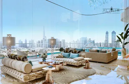 Living Room image for: Penthouse - 5 Bedrooms - 6 Bathrooms for sale in Al Safa - Dubai, Image 1