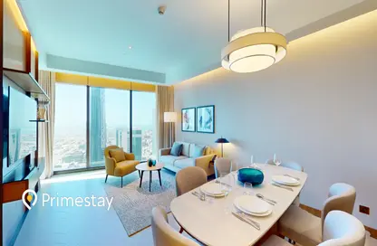 Living / Dining Room image for: Apartment - 2 Bedrooms - 2 Bathrooms for rent in The Address Residences Dubai Opera Tower 2 - The Address Residences Dubai Opera - Downtown Dubai - Dubai, Image 1