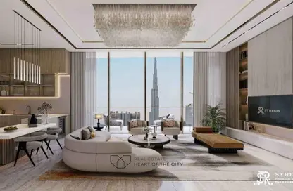صورة لـ غرفة المعيشة / غرفة الطعام شقة - 2 غرف نوم - 4 حمامات للبيع في سانت ريجيس ريزيدنس - برج خليفة - دبي وسط المدينة - دبي ، صورة رقم 1