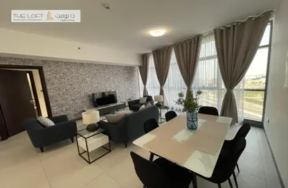 Living / Dining Room image for: Apartment - 1 Bedroom - 2 Bathrooms for rent in RDK Residential Complex - Rawdhat Abu Dhabi - Abu Dhabi, Image 1