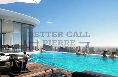 صورة لـ حوض سباحة النزل و الشقق الفندقية - استوديو - 1 حمام للبيع في فندق ومساكن برج باراماونت - الخليج التجاري - دبي ، صورة رقم 1
