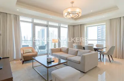 Living / Dining Room image for: Apartment - 2 Bedrooms - 2 Bathrooms for rent in The Address Residence Fountain Views 1 - The Address Residence Fountain Views - Downtown Dubai - Dubai, Image 1