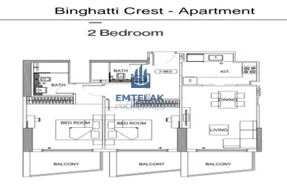 Apartment - 2 Bedrooms - 2 Bathrooms for sale in Binghatti Crest - Jumeirah Village Circle - Dubai