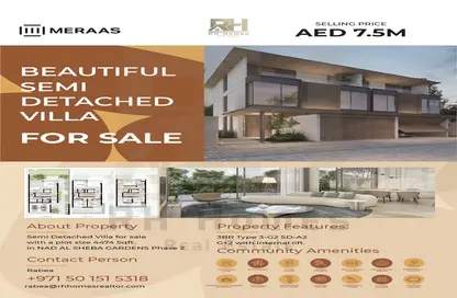 Townhouse - 3 Bedrooms - 4 Bathrooms for sale in Nad Al Sheba Gardens - Nad Al Sheba 1 - Nad Al Sheba - Dubai