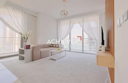 Living Room image for: Apartment - 2 Bedrooms - 2 Bathrooms for rent in Beach Isle - EMAAR Beachfront - Dubai Harbour - Dubai, Image 1