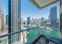 Balcony image for: Apartment - 1 bedroom - 2 bathrooms for rent in Beauport Tower - Marina Promenade - Dubai Marina - Dubai, Image 1
