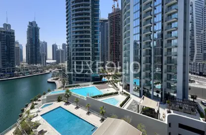 Apartment - 1 Bedroom - 2 Bathrooms for rent in Iris Blue - Dubai Marina - Dubai