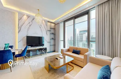 Living Room image for: Apartment - 2 Bedrooms - 2 Bathrooms for rent in Downtown Views - Downtown Dubai - Dubai, Image 1
