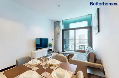 Living / Dining Room image for: Apartment - 1 Bedroom - 1 Bathroom for rent in 15 Northside - Tower 2 - 15 Northside - Business Bay - Dubai, Image 1
