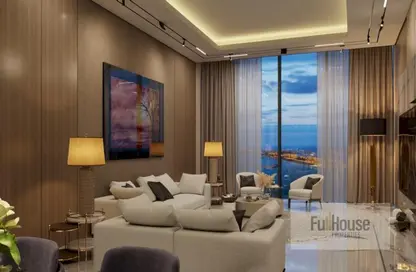 Living Room image for: Apartment - 1 Bedroom - 2 Bathrooms for sale in Sobha Seahaven Tower A - Sobha Seahaven - Dubai Harbour - Dubai, Image 1