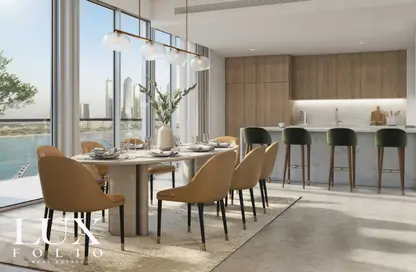 Dining Room image for: Apartment - 3 Bedrooms - 4 Bathrooms for sale in Beachgate by Address - EMAAR Beachfront - Dubai Harbour - Dubai, Image 1