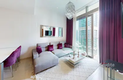 Living / Dining Room image for: Apartment - 1 Bedroom - 2 Bathrooms for rent in Marina Gate 2 - Marina Gate - Dubai Marina - Dubai, Image 1