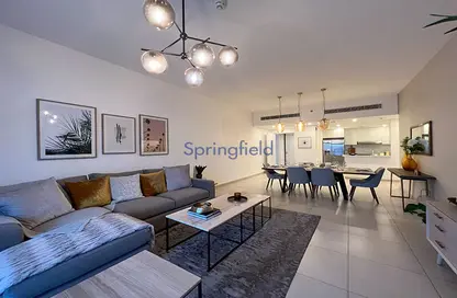 Living / Dining Room image for: Apartment - 4 Bedrooms - 3 Bathrooms for sale in Al Jazi - Madinat Jumeirah Living - Umm Suqeim - Dubai, Image 1