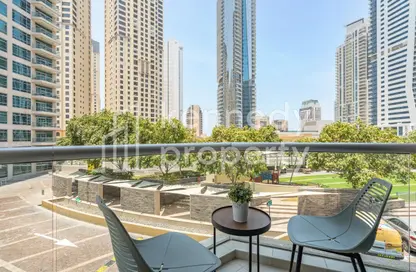 Balcony image for: Apartment - 1 Bedroom - 1 Bathroom for rent in Fairfield Tower - Park Island - Dubai Marina - Dubai, Image 1