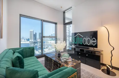 Living Room image for: Apartment - 1 Bedroom - 2 Bathrooms for rent in 15 Northside - Business Bay - Dubai, Image 1