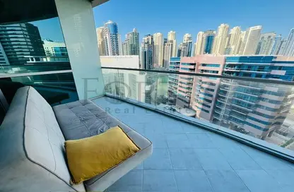 شقة - غرفة نوم - 2 حمامات للايجار في A - برج الأمواج - برج الأمواج - دبي مارينا - دبي