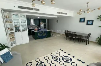 Living / Dining Room image for: Apartment - 2 Bedrooms - 3 Bathrooms for sale in MAG 218 - Dubai Marina - Dubai, Image 1