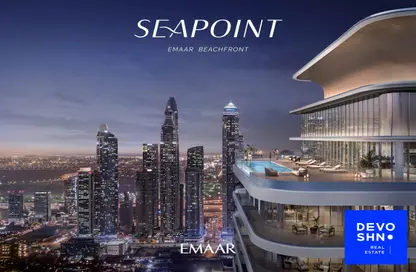 Outdoor Building image for: Apartment - 1 Bedroom - 2 Bathrooms for sale in Seapoint - EMAAR Beachfront - Dubai Harbour - Dubai, Image 1