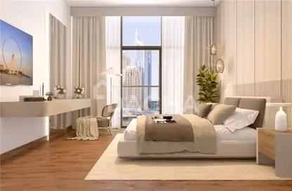 Room / Bedroom image for: Apartment - 2 Bedrooms - 2 Bathrooms for sale in Marina Living - Dubai Marina - Dubai, Image 1