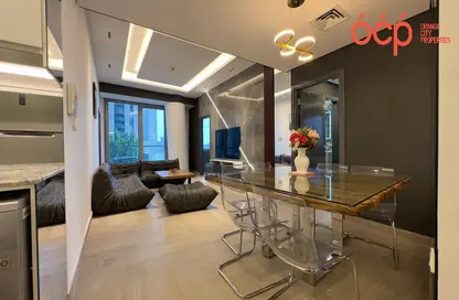 Living / Dining Room image for: Apartment - 3 Bedrooms - 3 Bathrooms for rent in Ocean Heights - Dubai Marina - Dubai, Image 1