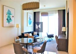 Living / Dining Room image for: Apartment - 1 bedroom - 2 bathrooms for rent in Palm View - Dubai Media City - Dubai, Image 1