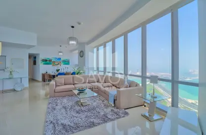 Living / Dining Room image for: Apartment - 3 Bedrooms - 4 Bathrooms for rent in Etihad Tower 5 - Etihad Towers - Corniche Road - Abu Dhabi, Image 1