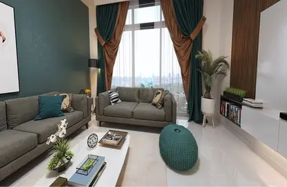 Living Room image for: Apartment - 2 Bedrooms - 3 Bathrooms for sale in Royal Park - Masdar City - Abu Dhabi, Image 1