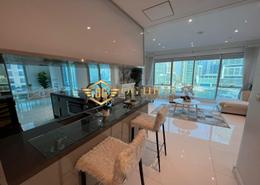 صورةغرفة المعيشة / غرفة الطعام لـ: شقة - 2 غرف نوم - 5 حمامات للكراء في برج دلفين - مارينا بروموناد - دبي مارينا - دبي, صورة 1