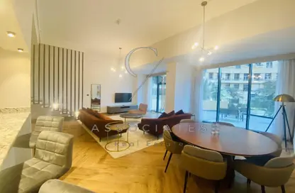 Living / Dining Room image for: Apartment - 2 Bedrooms - 3 Bathrooms for rent in Dubai Marina Moon - Dubai Marina - Dubai, Image 1