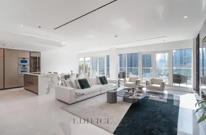 Living Room image for: Apartment - 2 Bedrooms - 3 Bathrooms for sale in Limestone House - DIFC - Dubai, Image 1