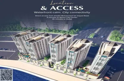 Apartment - 1 Bedroom - 2 Bathrooms for sale in Ajman Creek Towers - Al Rashidiya 1 - Al Rashidiya - Ajman
