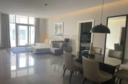 Living / Dining Room image for: Apartment - 3 Bedrooms - 4 Bathrooms for rent in DAMAC Majestine - Business Bay - Dubai, Image 1