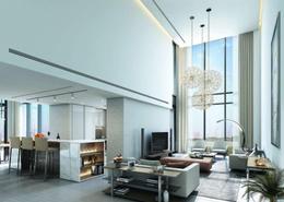 Living / Dining Room image for: Apartment - 1 bedroom - 2 bathrooms for sale in Sobha Hartland Waves Opulence - Nad Al Sheba 1 - Nadd Al Sheba - Dubai, Image 1