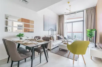 Living / Dining Room image for: Apartment - 3 Bedrooms - 3 Bathrooms for rent in Binghatti Avenue - Al Jaddaf - Dubai, Image 1
