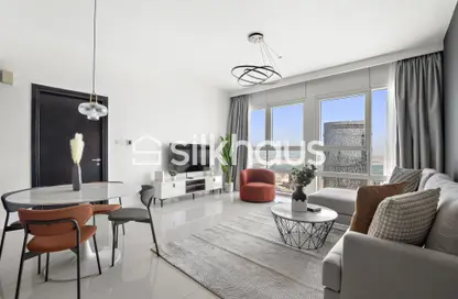 Living / Dining Room image for: Apartment - 1 Bedroom - 1 Bathroom for rent in Horizon Tower A - City Of Lights - Al Reem Island - Abu Dhabi, Image 1