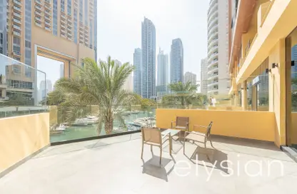 Terrace image for: Villa - 2 Bedrooms - 3 Bathrooms for rent in Dubai Marina Moon - Dubai Marina - Dubai, Image 1