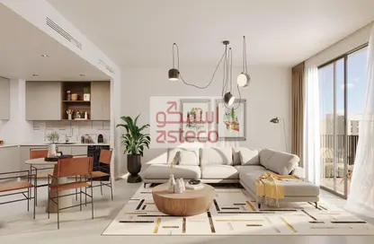 Living / Dining Room image for: Apartment - 2 Bedrooms - 2 Bathrooms for sale in Reeman Living - Al Shamkha - Abu Dhabi, Image 1