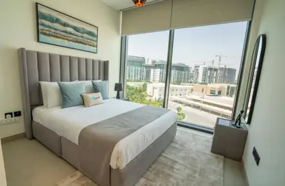 Room / Bedroom image for: Apartment - 2 Bedrooms - 2 Bathrooms for rent in Sobha Hartland Waves Opulence - Nad Al Sheba 1 - Nad Al Sheba - Dubai, Image 1