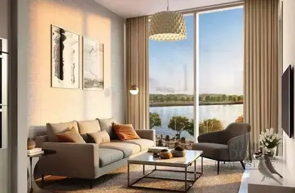 Living Room image for: Apartment - 2 Bedrooms - 2 Bathrooms for sale in The Crest Tower B - Sobha Hartland - Mohammed Bin Rashid City - Dubai, Image 1