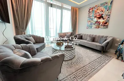 Living Room image for: Duplex - 1 Bedroom - 1 Bathroom for rent in SLS Dubai Hotel  and  Residences - Business Bay - Dubai, Image 1