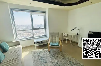 Apartment - 1 Bedroom - 1 Bathroom for rent in Corniche Tower - Ajman Corniche Road - Ajman