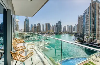 Apartment - 2 Bedrooms - 3 Bathrooms for rent in Damac Heights - Dubai Marina - Dubai