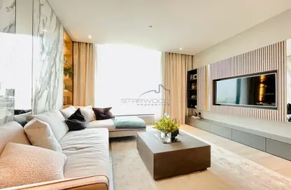 Living Room image for: Apartment - 1 Bathroom for sale in The Grove by Iman - Dubai Hills Estate - Dubai, Image 1