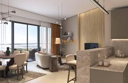 Living / Dining Room image for: Apartment - 2 Bedrooms - 2 Bathrooms for sale in Golf Greens - DAMAC Hills - Dubai, Image 1