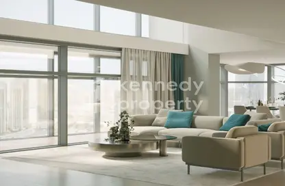 Living Room image for: Apartment - 3 Bedrooms - 4 Bathrooms for sale in Radiant Square - City Of Lights - Al Reem Island - Abu Dhabi, Image 1