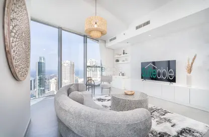 Living Room image for: Apartment - 3 Bedrooms - 4 Bathrooms for rent in Stella Maris - Dubai Marina - Dubai, Image 1